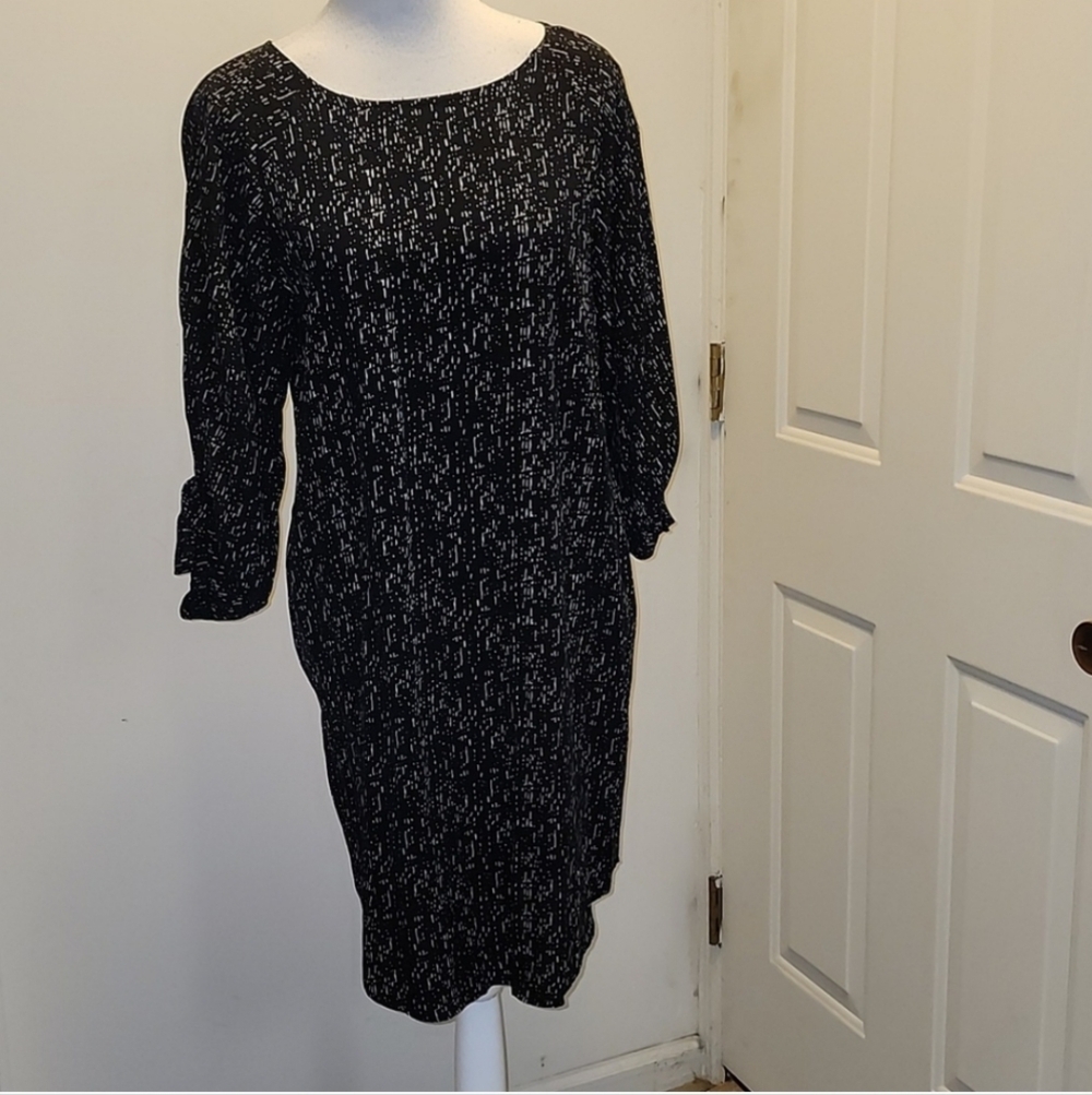 JUST Female black midi dress lagenlook small shift